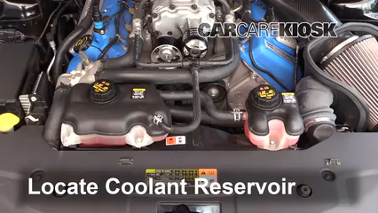 2011 Ford Mustang Shelby GT500 5.4L V8 Supercharged Coupe Refrigerante (anticongelante) Controlar nivel de líquido